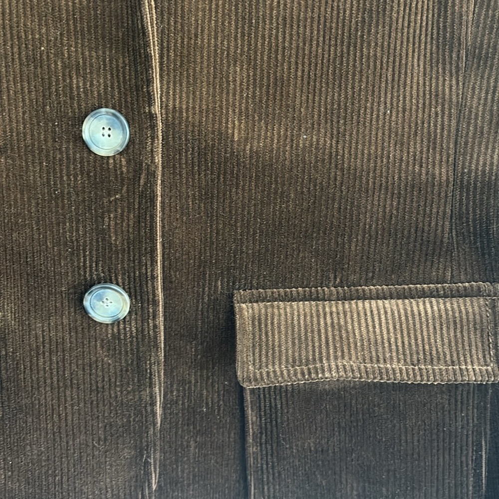 Theory rich chocolate brown corduroy blazer, size 8 - Picture 3 of 11